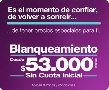 Blanqueamiento dental​ sin cuota inicial